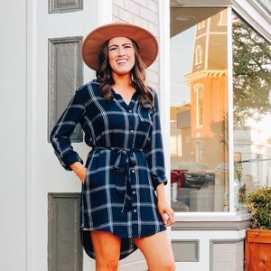 Blue Flannel Dress